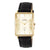 Olympic Rectangle Series - Gents Gold - Black Leather