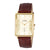 Olympic Rectangle Series - Gents Gold - Brown Leather