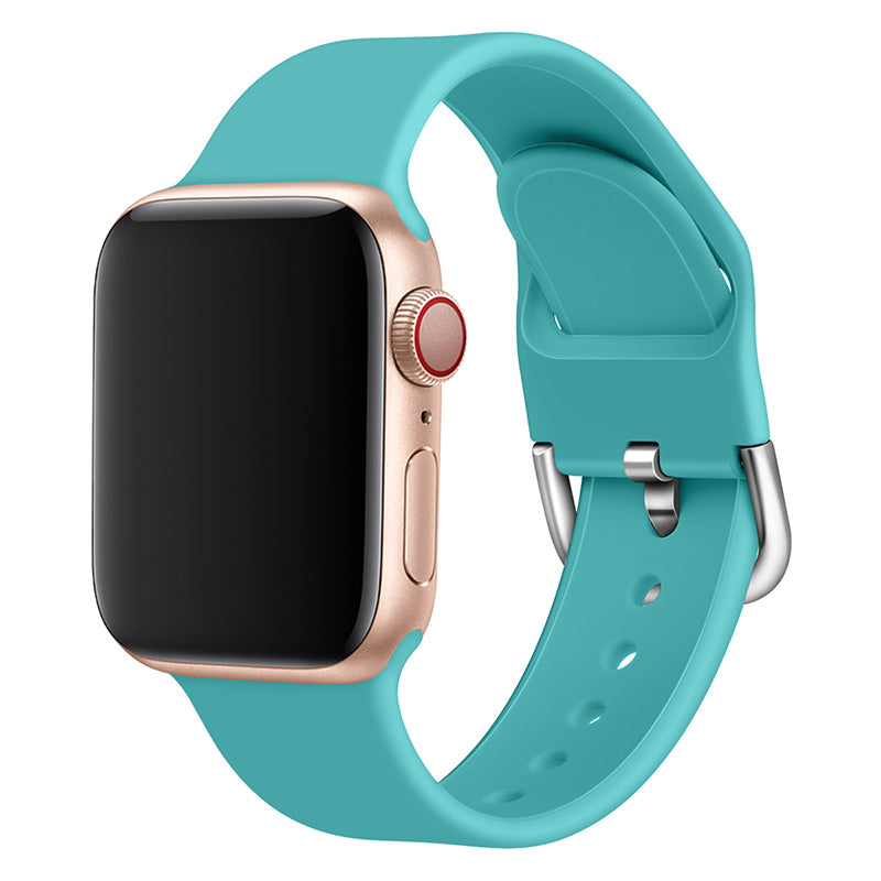 Silicone Replacement Band for Apple Watch - Aqua Blue