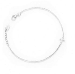 Amen Single Cross Bracelet - Silver