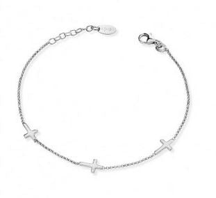 Amen Triple Cross Bracelet - Silver