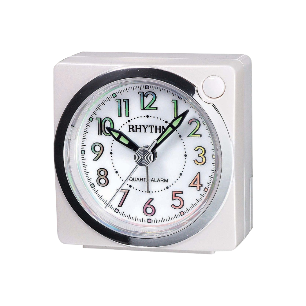 Rhythm Alarm Clock – Hologram Dial White