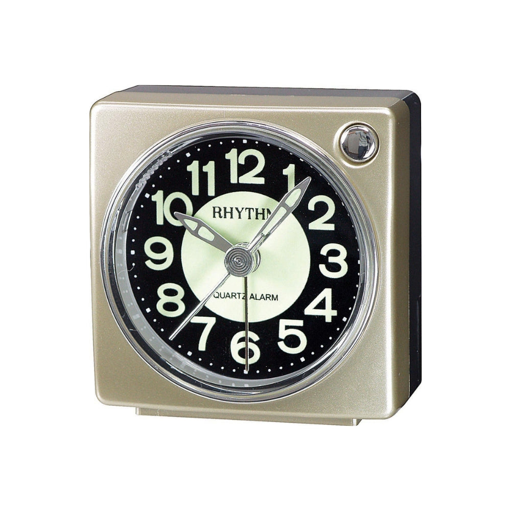 Rhythm Alarm Clock – Luminous Dial Gold