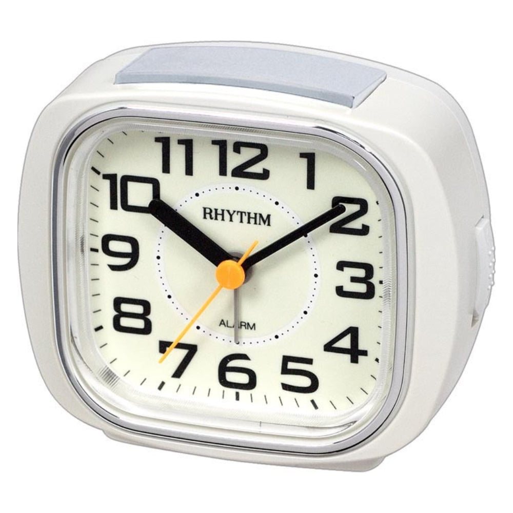 Rhythm Alarm Clock 9.8cm  – White