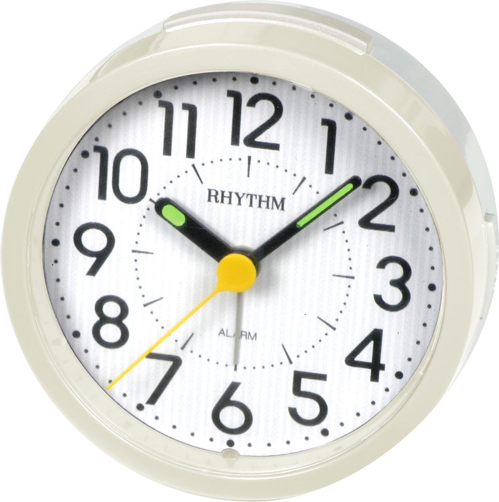 Rhythm Alarm Clock 9.2cm - White