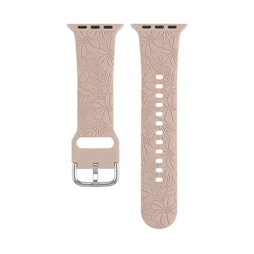 Floral Patterned Strap for Apple Watch - Dusty Rose