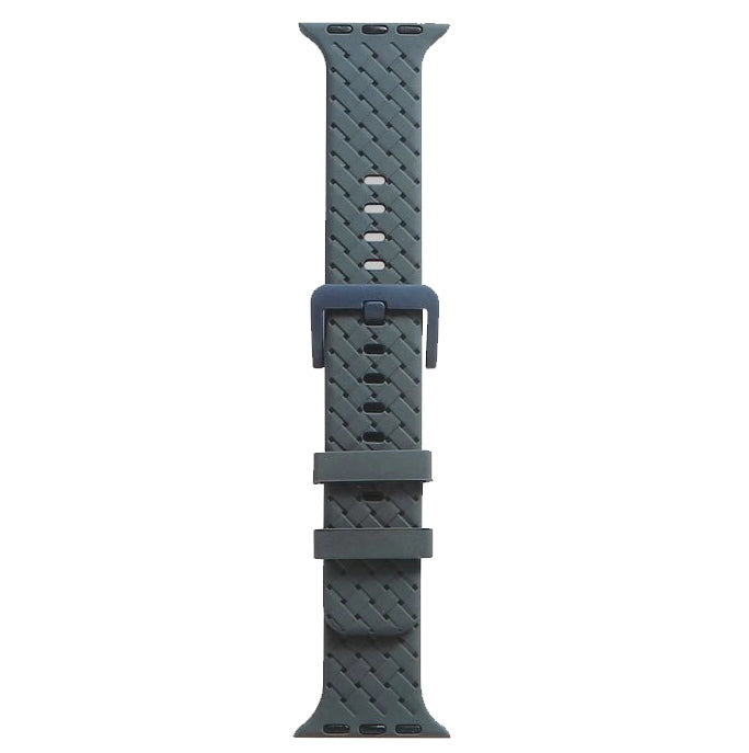 Braid Texture Silicone Replacement Band for Apple Watch - Grey