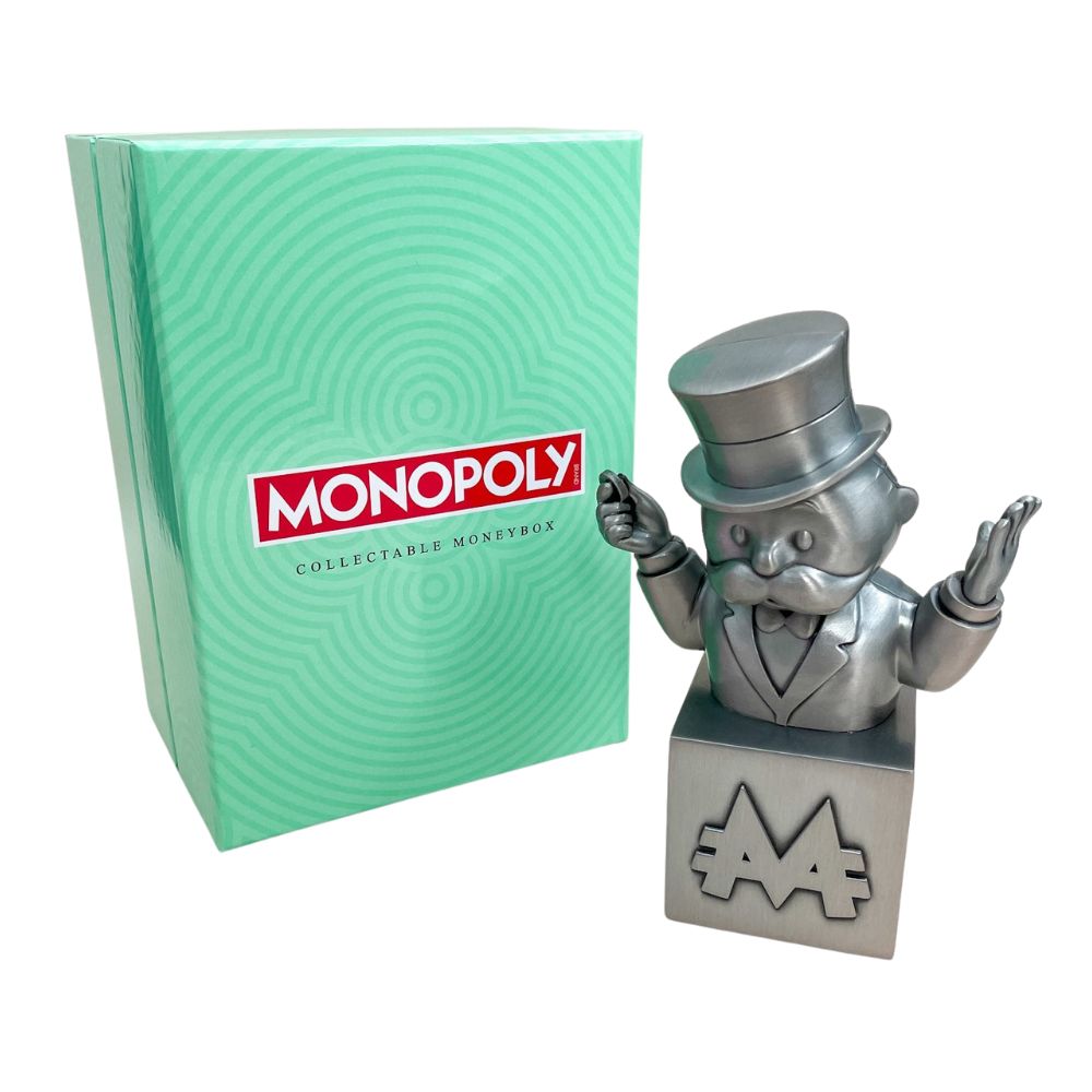 Pewter Monopoly Man Money Box