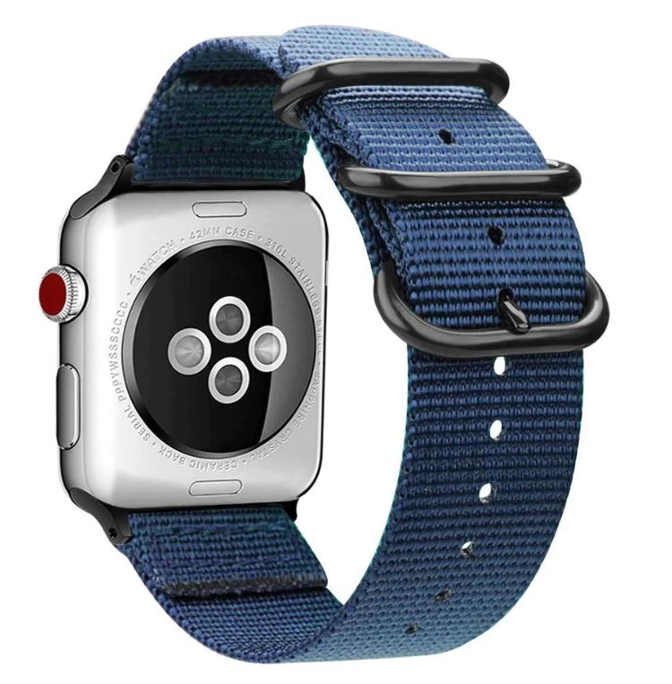 Nato Style Replacement Band for Apple Watch - Navy