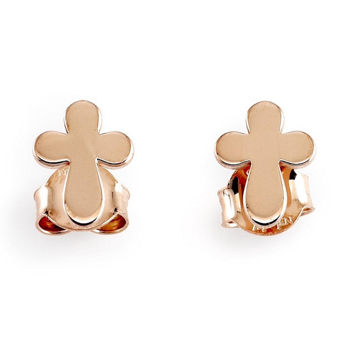 Amen Cross Earrings (Studs)  - Rose