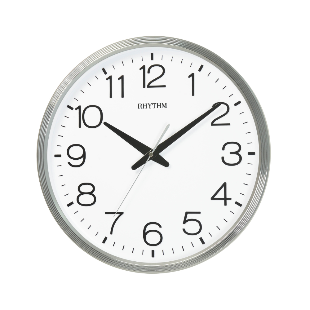 Rhythm Wall Clock 36cm - Silver