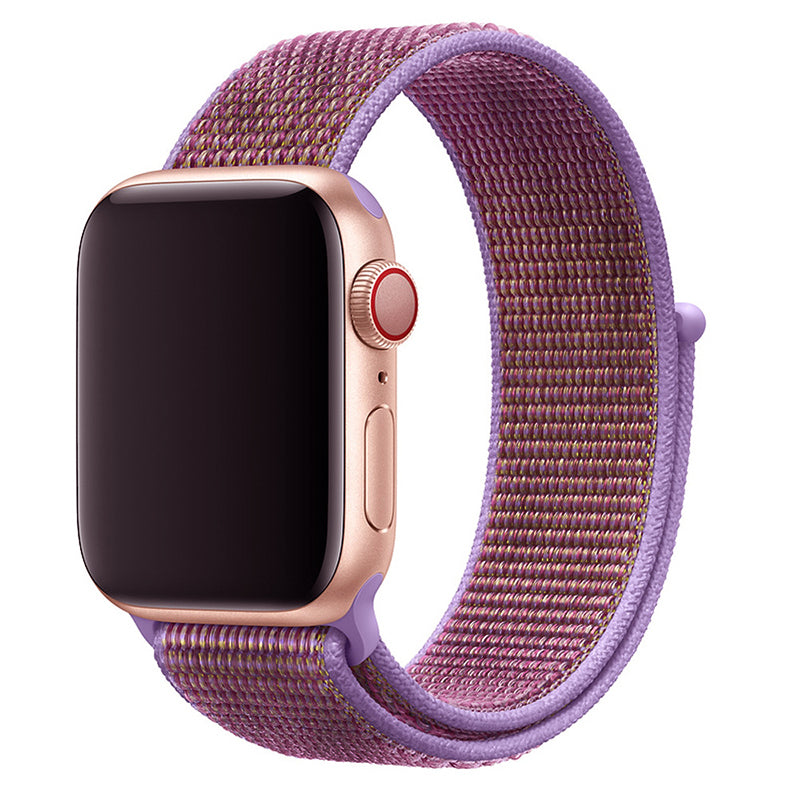 Velcro Replacement Band for Apple Watch - Purple/Peach