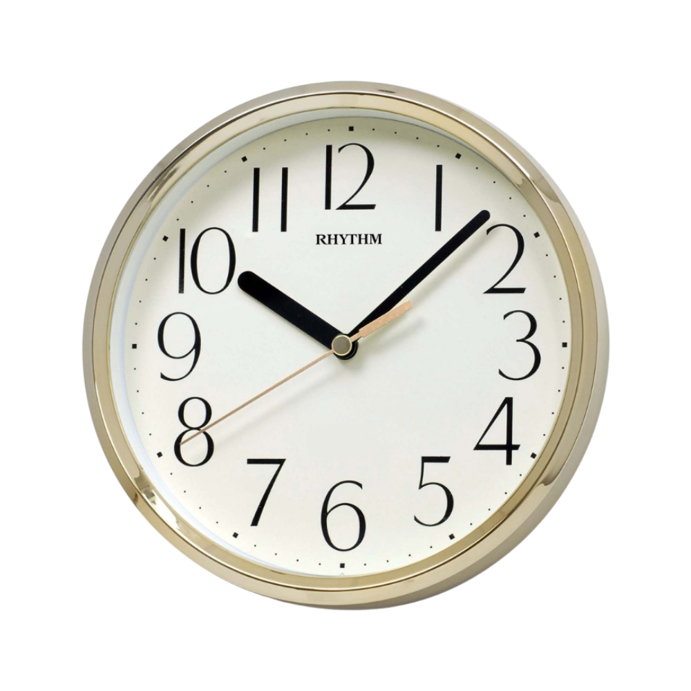 Rhythm Wall/Table Clock 18cm - Gold