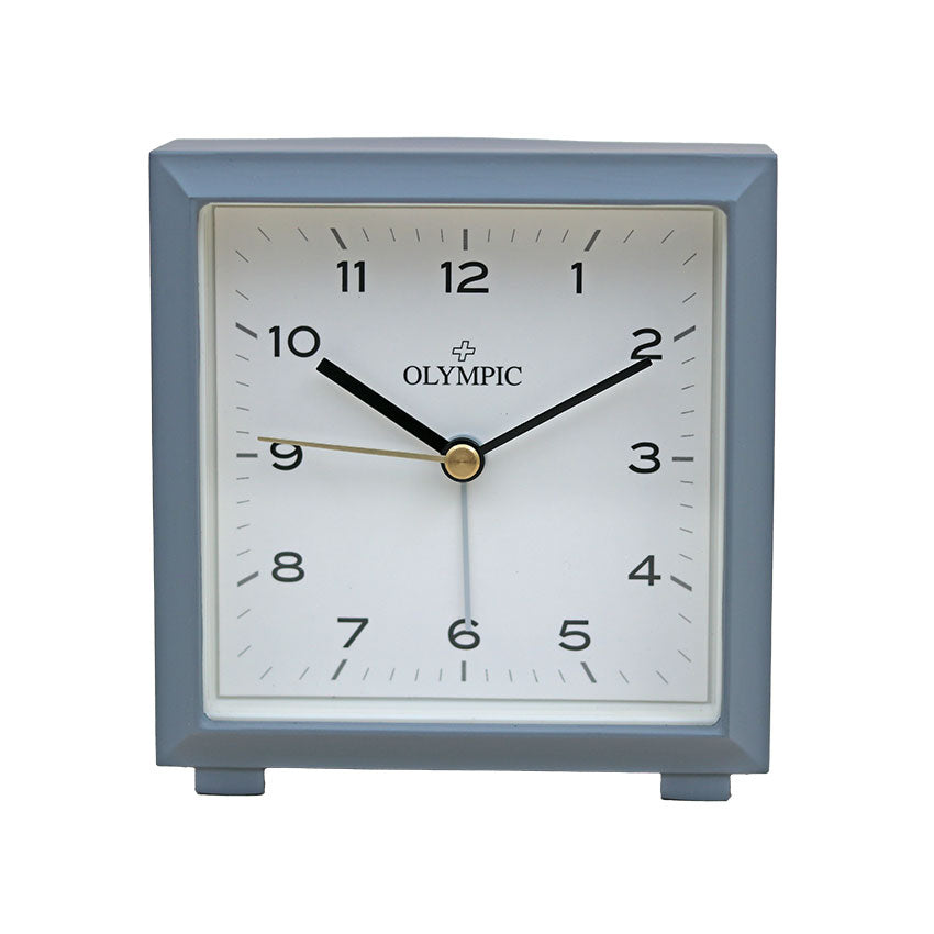 Square Metal Alarm Clock - Grey