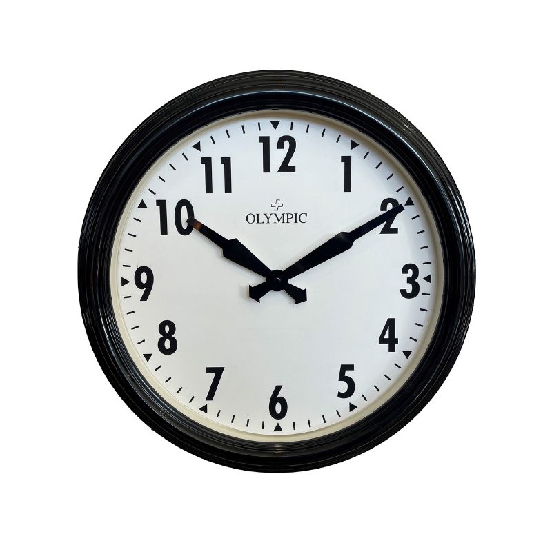 Topham Station Clock 42cm - Black