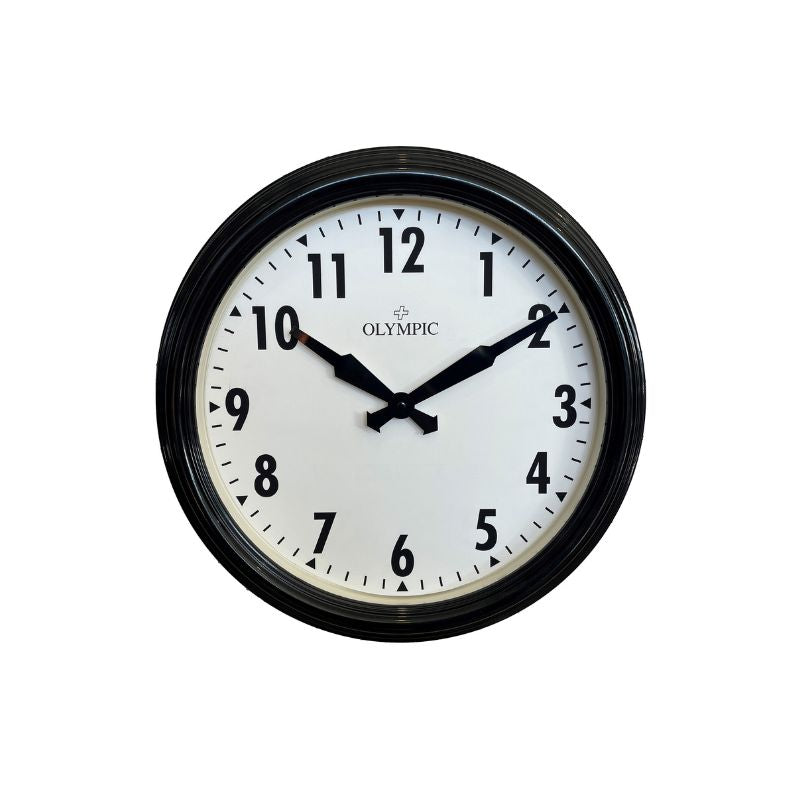 Topham Station Clock 32cm - Black
