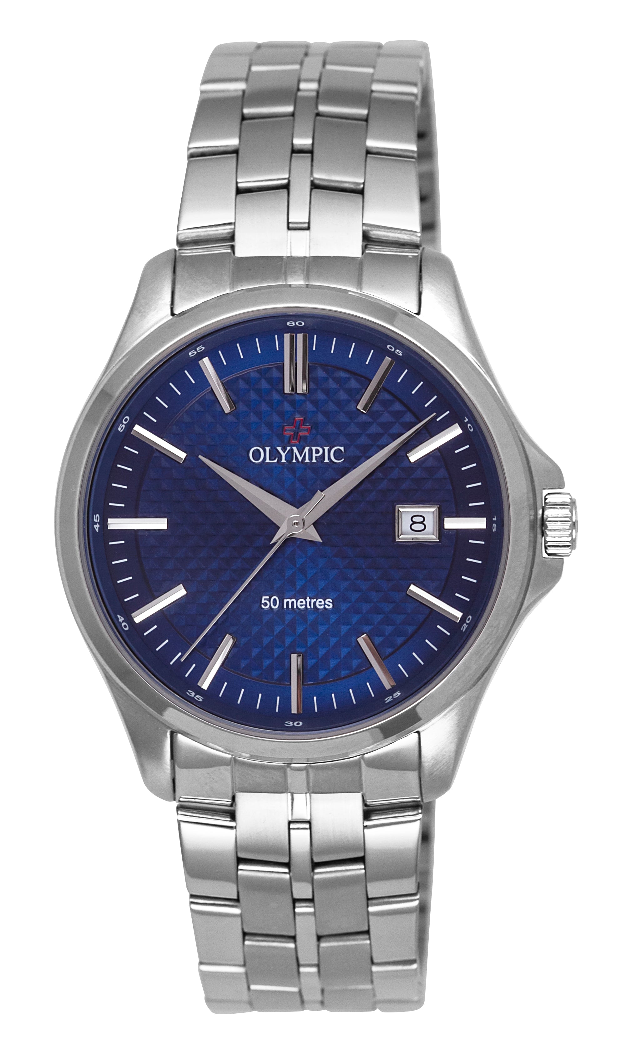 Olympic Timekeeper Series - Gents Steel Blue Dial - Olympic Swiss Watch