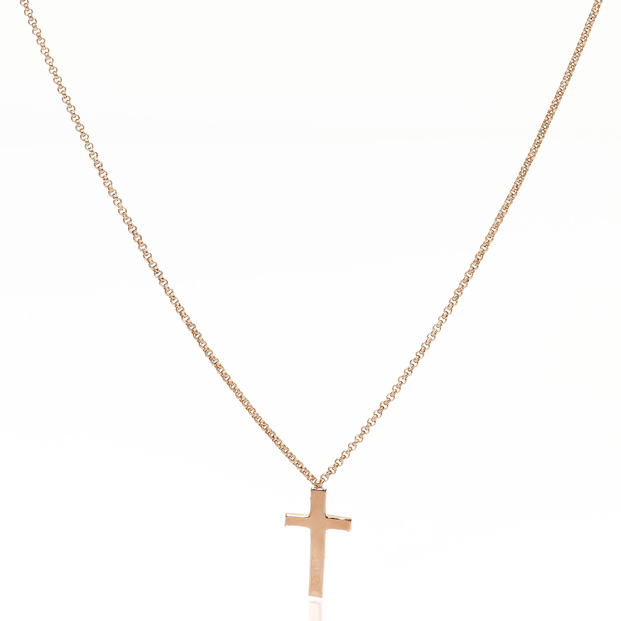 Amen Cross Necklace - Rose Gold Colour